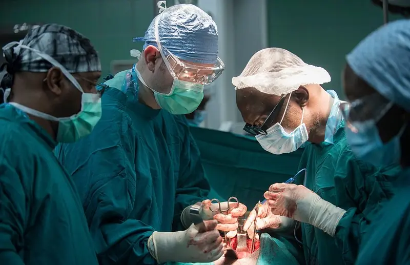 Clinical training in an operating theatre